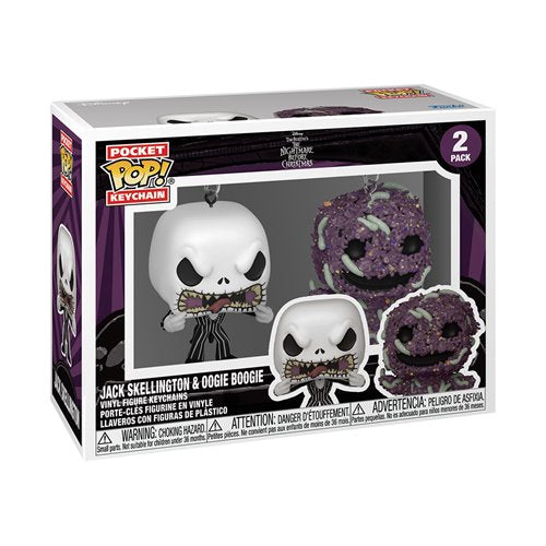 Funko Pocket Pop! Nightmare Before Christmas Jack Skellington & Oogie Boogie Key chain 2-Pack