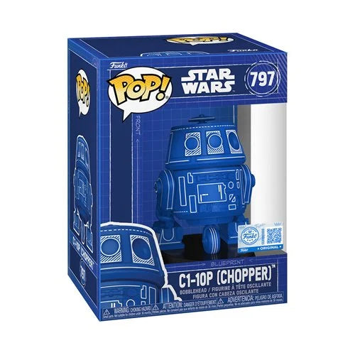 Funko Pop! Star Wars C1-10P (Chopper) Blueprint Vinyl Figure #797 - Entertainment Earth Exclusive