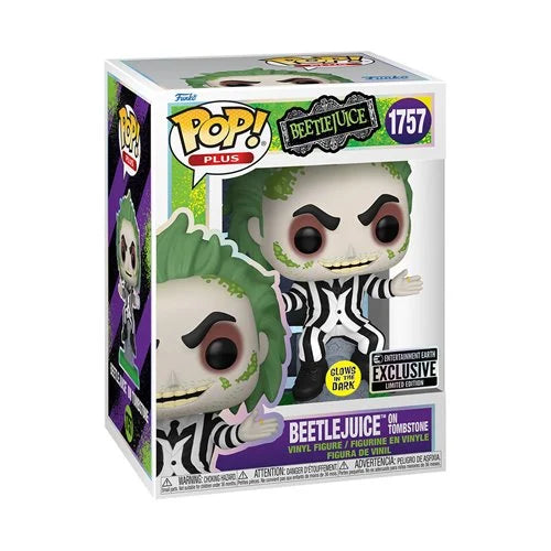 Funko Pop! Beetlejuice: Beetlejuice on Tombstone (GITD) Vinyl Figure Entertainment Earth Exclusive