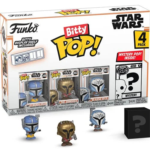 Funko Bitty Pop! Star Wars: The Mandalorian Heavy Infantry Mandalorian Mini-Figure 4-Pack