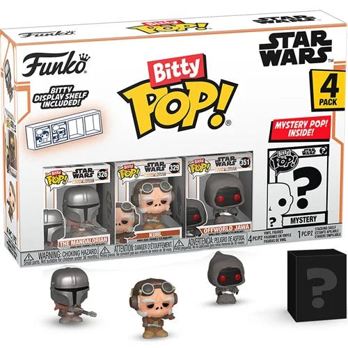 Funko Bitty Pop! Star Wars: The Mandalorian with Pistol Mini-Figure 4-Pack