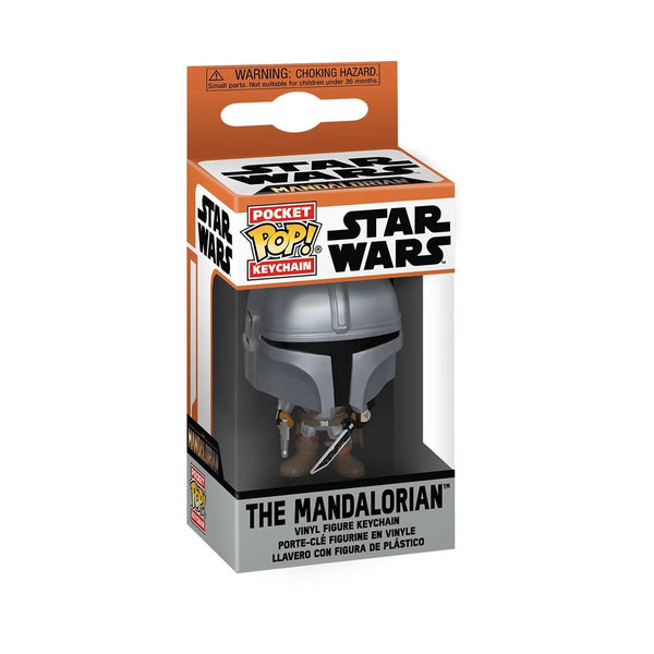 Funko Pocket Pop! Star Wars: The Mandalorian S9 -Mandalorian with DarkSaber Key Chain