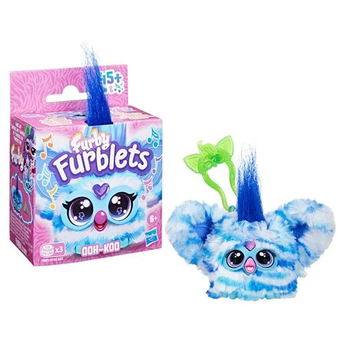 Furby Furblets Rocker Ooh-Koo Blue and White Plush