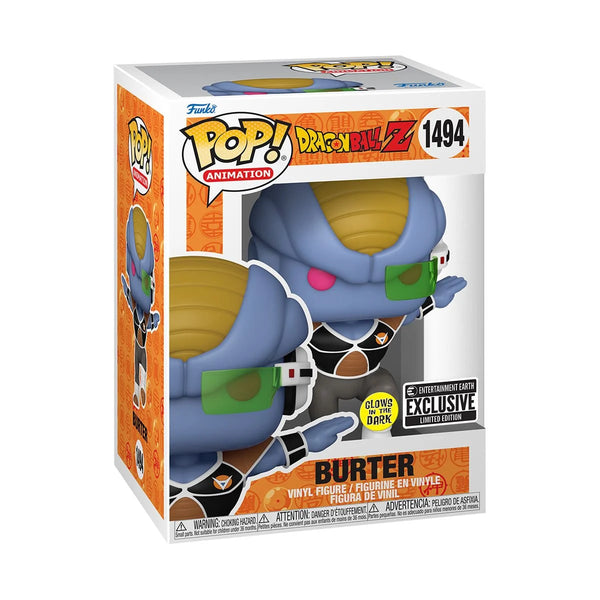 Funko Pop! Dragon Ball Z Burter (GITD) Vinyl Figure #1494 - Entertainment Earth Exclusive