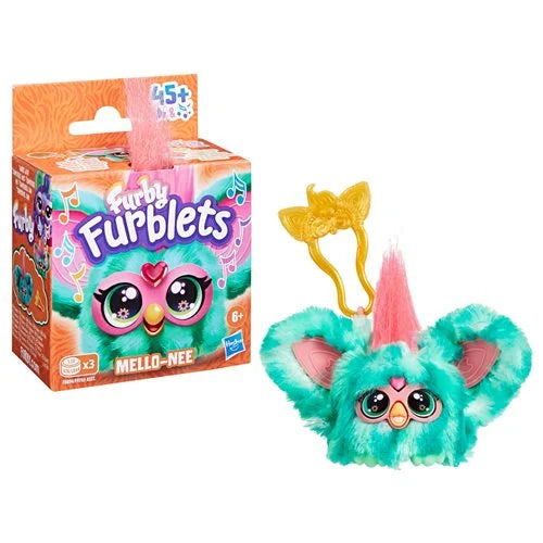 Furby Furblets Mello-Nee Pink and Green Plush