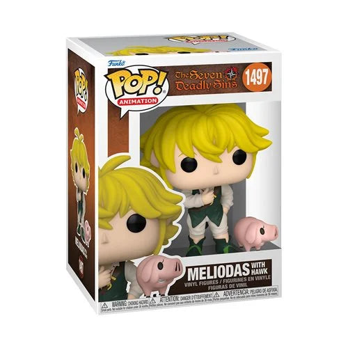 Funko Pop! Seven Deadly Sins Meliodas Vinyl Figure and Hawk Buddy