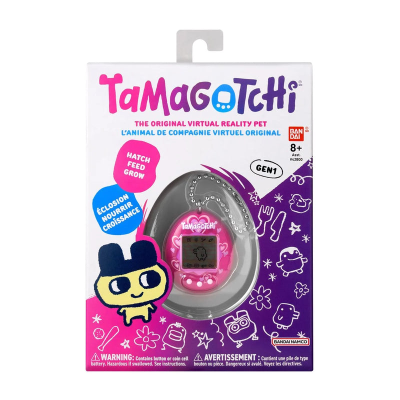 Tamagotchi Original Digital Electronic Virtual Pet - Heart (White)