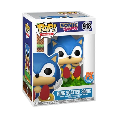 Funko Pop! Sonic the Hedgehog: Ring Scatter Sonic Vinyl Figure #918 - Previews Exclusive