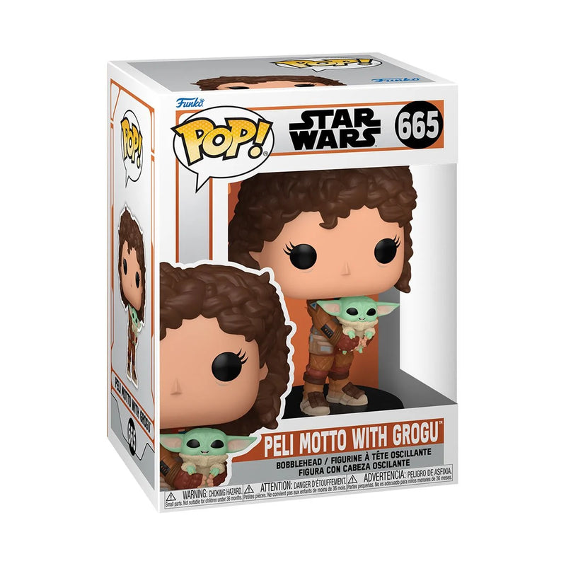 Funko Pop! Star Wars: The Mandalorian Peli Motto with Grogu Vinyl Figure