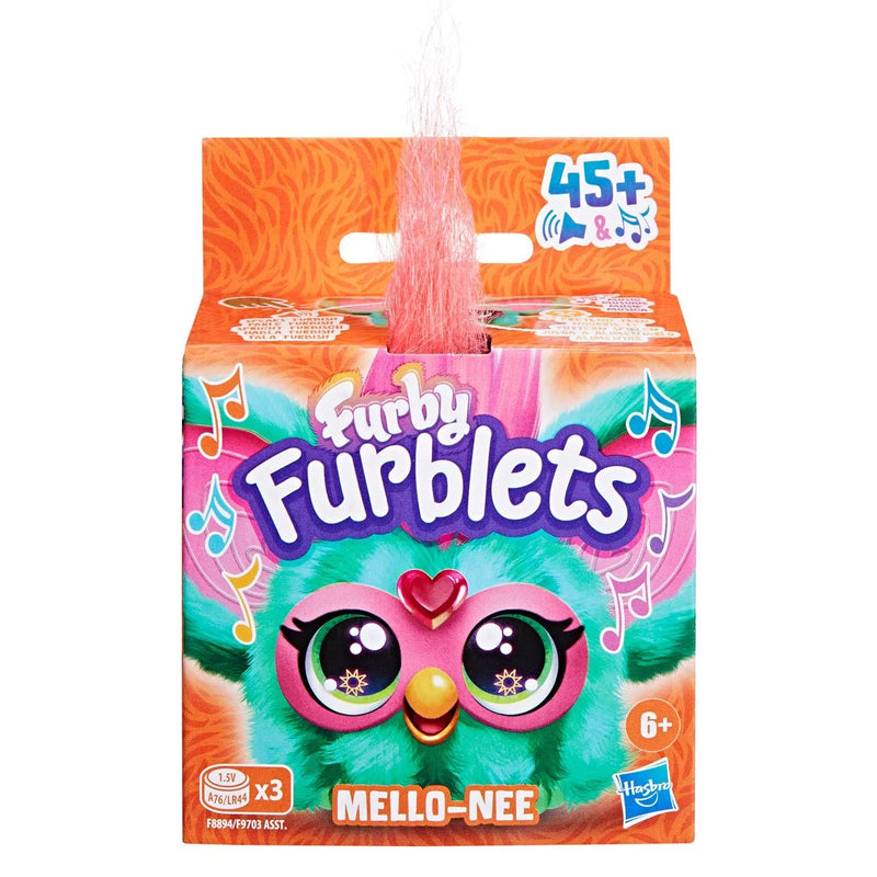 Furby Furblets Mello-Nee Pink and Green Plush