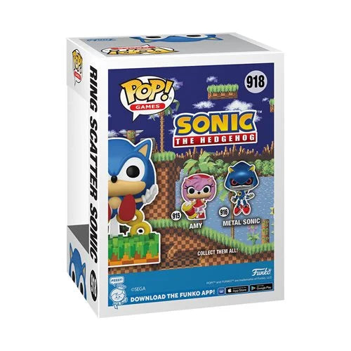 Funko Pop! Sonic the Hedgehog: Ring Scatter Sonic Vinyl Figure