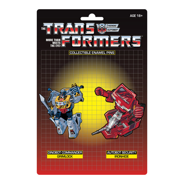 Icon Heroes: Transformers - Grimlock X Ironhide Retro Pin Set