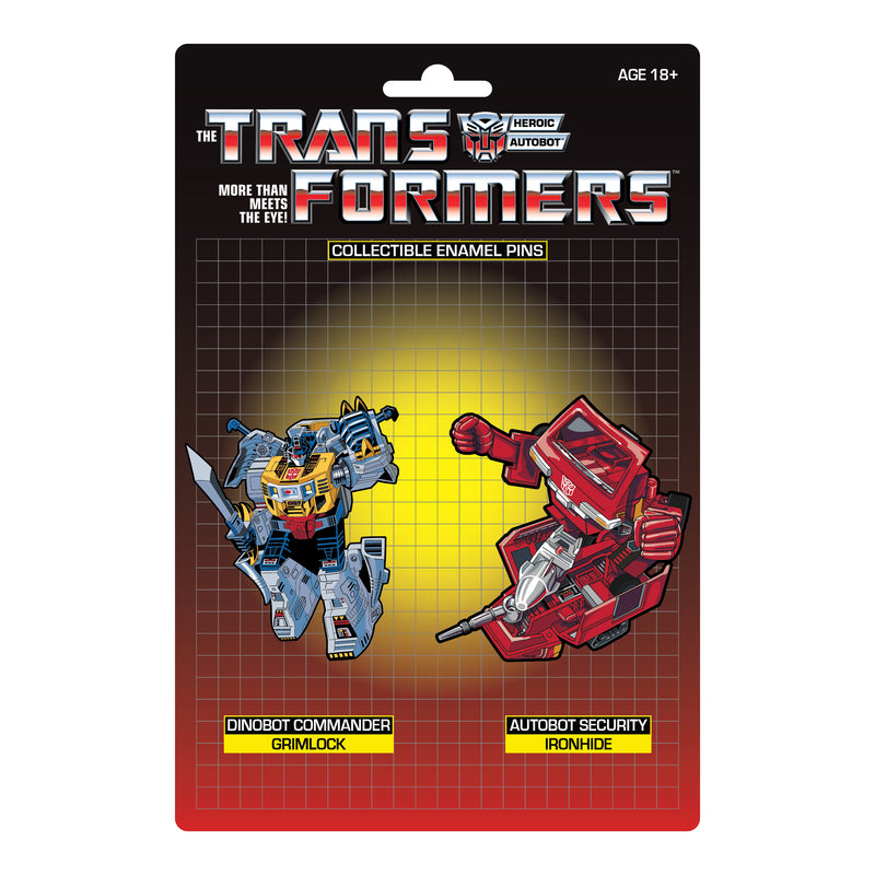 Icon Heroes: Transformers - Grimlock X Ironhide Retro Pin Set