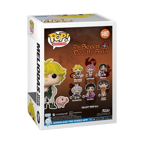 Funko Pop! Seven Deadly Sins Meliodas Vinyl Figure and Hawk Buddy