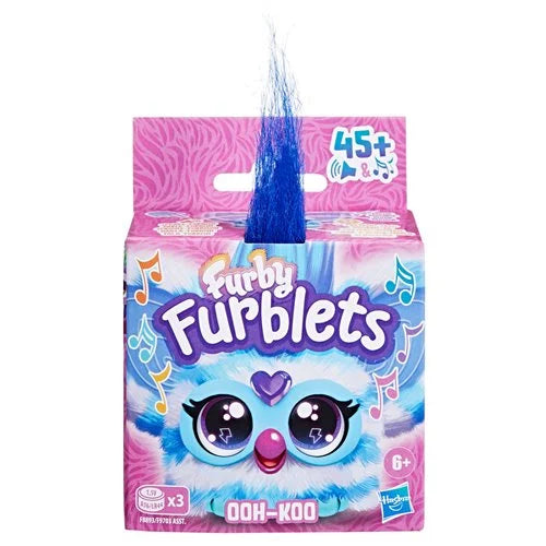 Furby Furblets Rocker Ooh-Koo Blue and White Plush