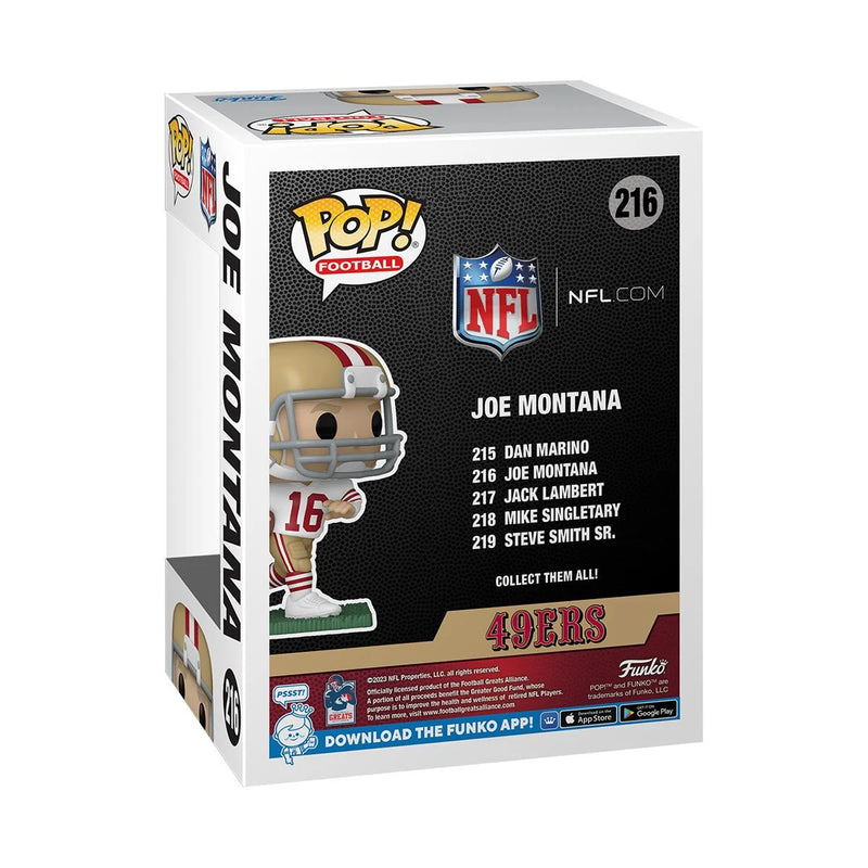 Funko Pop! NFL: Legends Joe Montana 49ers (Away) Vinyl Figure