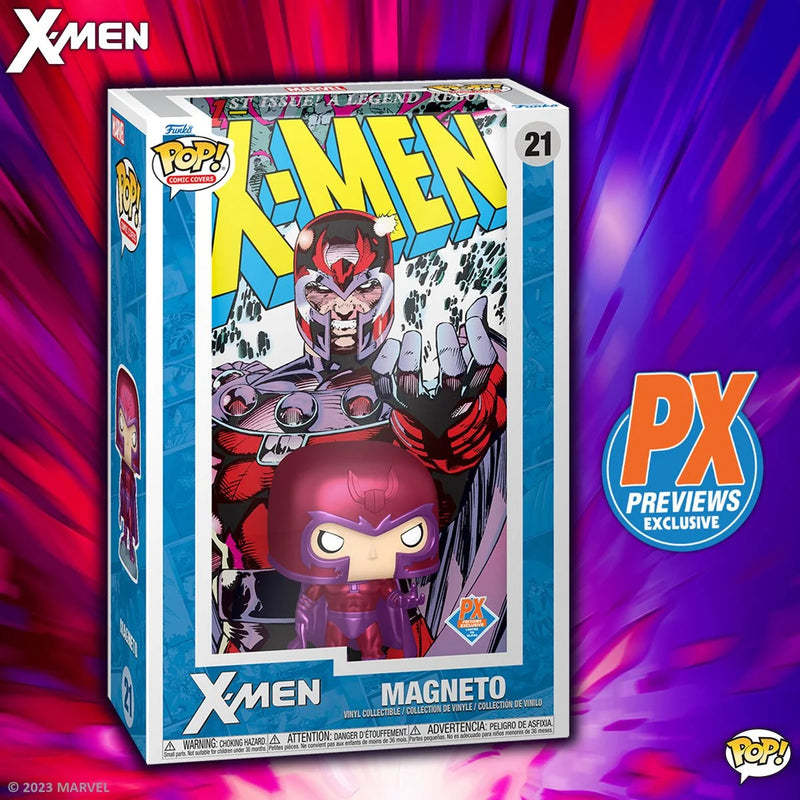 Funko Pop! X-Men #1 (1991) Magneto Comic Cover Vinyl Figure with Case #21 - Previews Exclusive