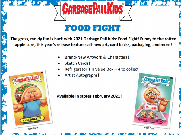 Topps Garbage Pail Kids 2021 Series 1 Food Fight Tin Box