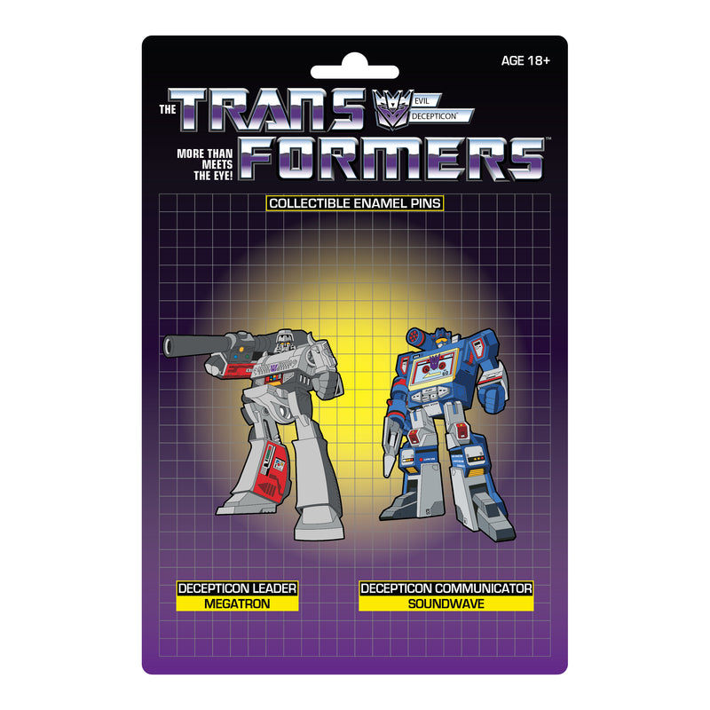 Transformers: Megatron and Soundwave Retro Pin 2-Pack Set