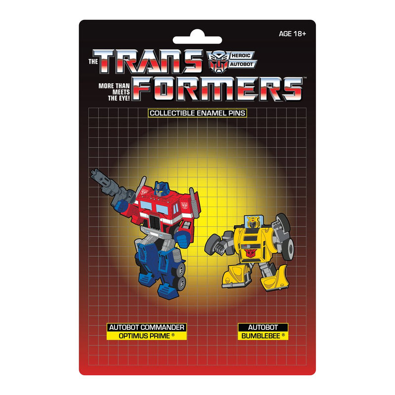 Transformers: Optimus Prime and Bumblebee Retro Pin 2-Pack Set