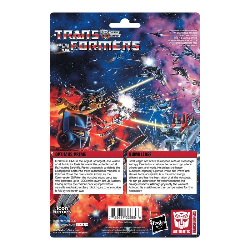 Transformers: Optimus Prime and Bumblebee Retro Pin 2-Pack Set