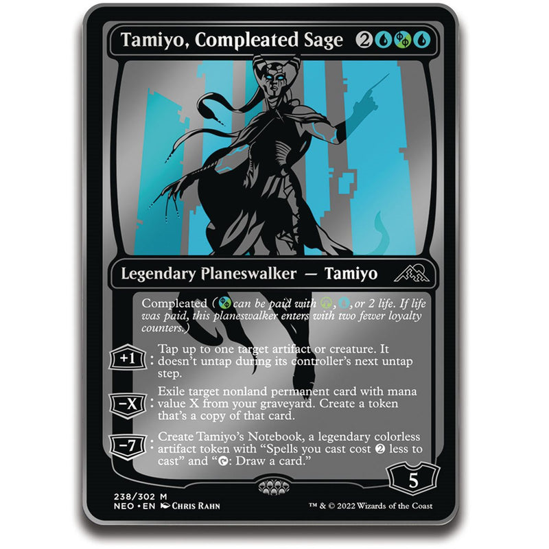 Magic The Gathering: Kamigawa Neon Dynasty Tamiyo, Completed Sage AR Limited Edition Pin