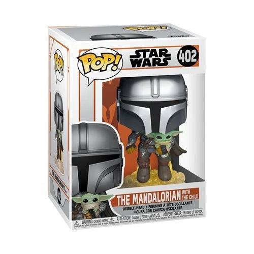 Star Wars: The Mandalorian - Mandalorian Flying w/ Child Vinyl Figure #402