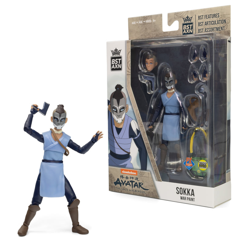 BST AXN Avatar Lab Sokka War Paint5IN AF SDCC 2022 PX Exclusive